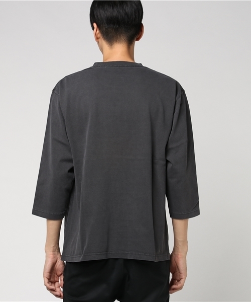 niko and...(ニコアンド)の「ピグメント7分袖プルオーバー【niko and ...】(Tシャツ/カットソー・メンズ・レッド/ブラック/オフホワイト/モカ/イエロー/キャメル・LARGE/MEDIUM)」の8枚目の写真