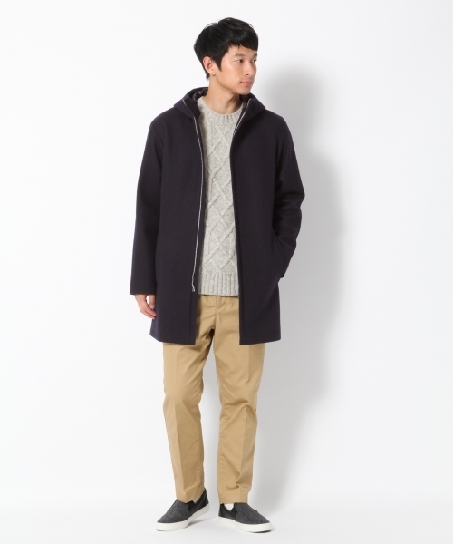 GLOBAL WORK（グローバルワーク）の「3ゲージケーブルニットプルオーバー/776051（ニット/セーター・メンズ・ホワイト/ダークブラウン/ライトグレー/グレー/ネイビー/ベージュ/レッド・SMALL/MEDIUM/LARGE/X-LARGE）」の9枚目の写真