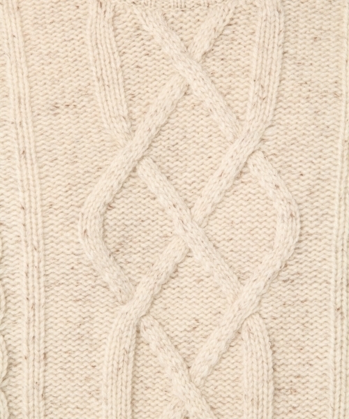 GLOBAL WORK（グローバルワーク）の「3ゲージケーブルニットプルオーバー/776051（ニット/セーター・メンズ・ホワイト/ダークブラウン/ライトグレー/グレー/ネイビー/ベージュ/レッド・SMALL/MEDIUM/LARGE/X-LARGE）」の21枚目の写真