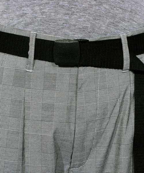 ８(eight)（エイト）の「ガチャベルト付き ワイドパンツ サルエル グレンチェック（チノパンツ・メンズ・チェック/ストライプ・MEDIUM/LARGE）」の7枚目の写真
