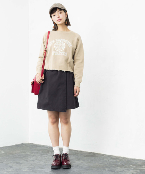 WEGO（ウィゴー）の「WEGO/チノベルト付きラップミニスカート（スカート・レディース・カーキ/ベージュ/ブラック・LARGE/MEDIUM）」の9枚目の写真