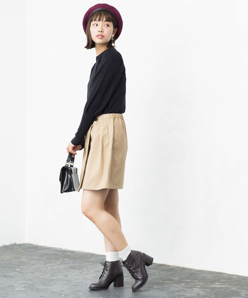 WEGO（ウィゴー）の「WEGO/チノベルト付きラップミニスカート（スカート・レディース・カーキ/ベージュ/ブラック・LARGE/MEDIUM）」の14枚目の写真