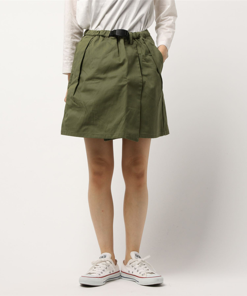 WEGO（ウィゴー）の「WEGO/チノベルト付きラップミニスカート（スカート・レディース・カーキ/ベージュ/ブラック・LARGE/MEDIUM）」の15枚目の写真