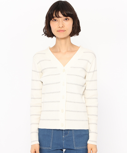 LAKOLE(ラコレ)の「【マシーンウォッシャブル】2WAYリブVネックカーディガン / LAKOLE(カーディガン/ボレロ・レディース・ライトグレー/ライトブルー/グレー/アイボリー・SMALL/MEDIUM)」の12枚目の写真