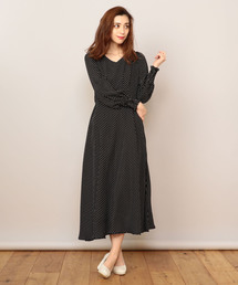 MIIA | ドット柄ロングワンピース(ワンピース)