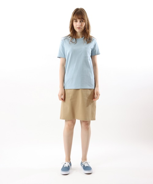 Champion(チャンピオン)の「【Champion/チャンピオン】レディース ポケットTシャツ(Tシャツ/カットソー・レディース・ブラック/ホワイト/グリーン系その他/ネイビー/グレー/オレンジ系その他3/バイオレット/サンドベージュ/スモーキーグリーン系1/スカイブルー・MEDIUM/LARGE)」の7枚目の写真