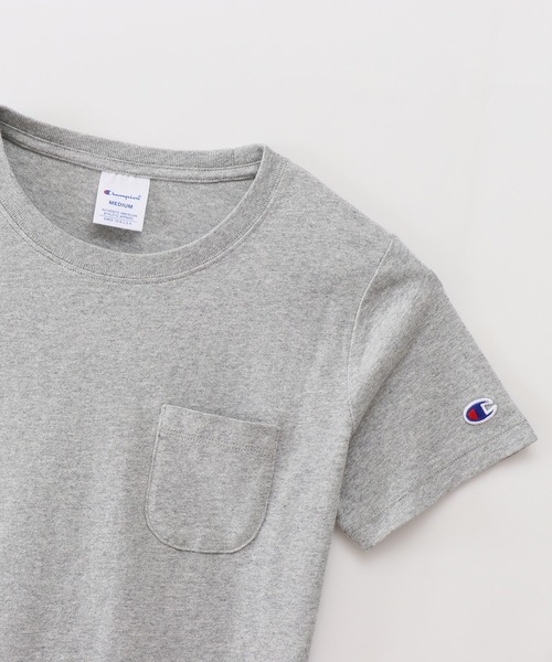 Champion(チャンピオン)の「【Champion/チャンピオン】レディース ポケットTシャツ(Tシャツ/カットソー・レディース・ブラック/ホワイト/グリーン系その他/ネイビー/グレー/オレンジ系その他3/バイオレット/サンドベージュ/スモーキーグリーン系1/スカイブルー・MEDIUM/LARGE)」の15枚目の写真