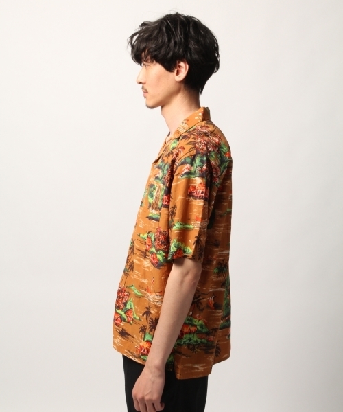 GLOBAL WORK(グローバルワーク)の「アロハシャツ半袖/787928(シャツ/ブラウス・メンズ・ライトベージュ/ピンク系その他/オフホワイト/スカイブルー・MEDIUM/SMALL/LARGE)」の13枚目の写真