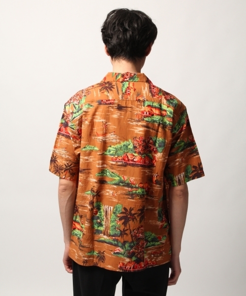 GLOBAL WORK(グローバルワーク)の「アロハシャツ半袖/787928(シャツ/ブラウス・メンズ・ライトベージュ/ピンク系その他/オフホワイト/スカイブルー・MEDIUM/SMALL/LARGE)」の14枚目の写真