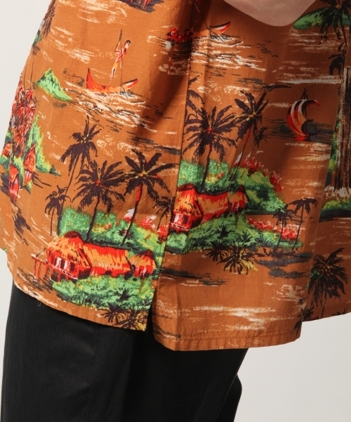 GLOBAL WORK(グローバルワーク)の「アロハシャツ半袖/787928(シャツ/ブラウス・メンズ・ライトベージュ/ピンク系その他/オフホワイト/スカイブルー・MEDIUM/SMALL/LARGE)」の18枚目の写真