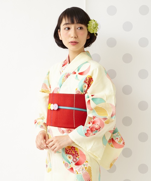 浴衣 Natural Furifu 紙風船 夏 花火 祭 浴衣 ふりふ フリフ のファッション通販 Zozotown