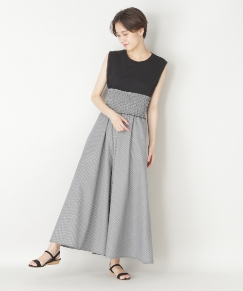 LOWRYS FARM(ローリーズファーム)の「ギンガムHWサロペット 796641(サロペット/オーバーオール・レディース・ブラック/ブルー・MEDIUM/LARGE)」の9枚目の写真