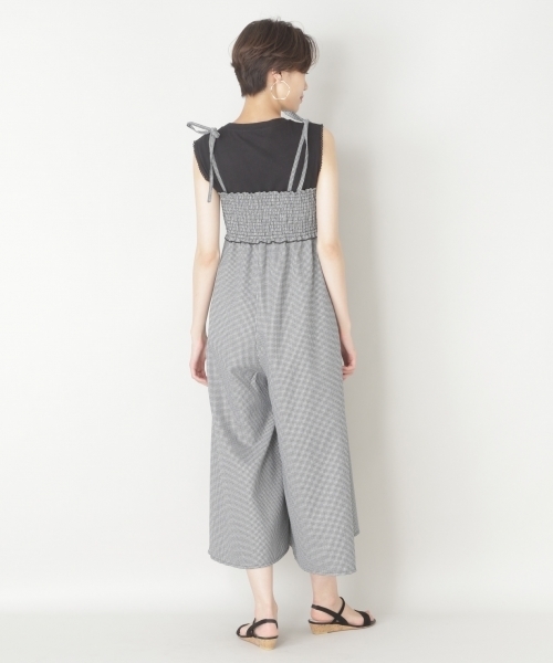 LOWRYS FARM(ローリーズファーム)の「ギンガムHWサロペット 796641(サロペット/オーバーオール・レディース・ブラック/ブルー・MEDIUM/LARGE)」の11枚目の写真