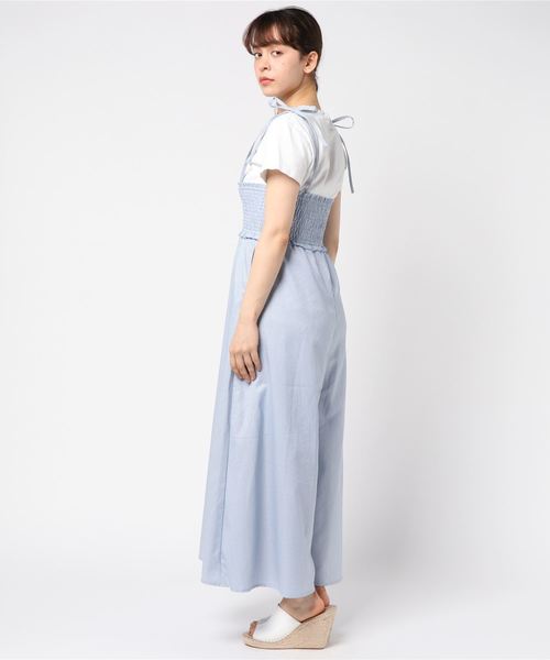 LOWRYS FARM(ローリーズファーム)の「ギンガムHWサロペット 796641(サロペット/オーバーオール・レディース・ブラック/ブルー・MEDIUM/LARGE)」の3枚目の写真