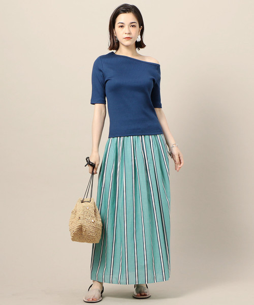 H BEAUTY&YOUTH コットンリブワンショルダー BEAUTY&YOUTH UNITED ARROWS（ビューティーアンドユース