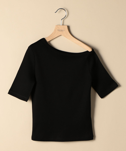 BEAUTY&YOUTH UNITED ARROWS(ビューティーアンドユースユナイテッドアローズ)の「BY コットンリブワンショルダーカットソー ◆(Tシャツ/カットソー・レディース・ブラック/コバルトブルー/ブラウン・FREE)」の6枚目の写真