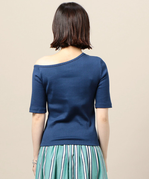 BEAUTY&YOUTH UNITED ARROWS(ビューティーアンドユースユナイテッドアローズ)の「BY コットンリブワンショルダーカットソー ◆(Tシャツ/カットソー・レディース・ブラック/コバルトブルー/ブラウン・FREE)」の8枚目の写真