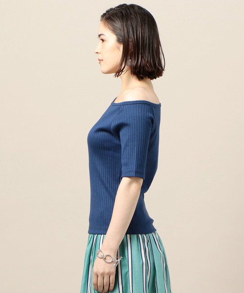 BEAUTY&YOUTH UNITED ARROWS(ビューティーアンドユースユナイテッドアローズ)の「BY コットンリブワンショルダーカットソー ◆(Tシャツ/カットソー・レディース・ブラック/コバルトブルー/ブラウン・FREE)」の10枚目の写真