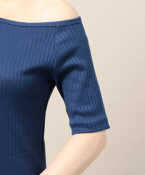 BEAUTY&YOUTH UNITED ARROWS(ビューティーアンドユースユナイテッドアローズ)の「BY コットンリブワンショルダーカットソー ◆(Tシャツ/カットソー・レディース・ブラック/コバルトブルー/ブラウン・FREE)」の13枚目の写真