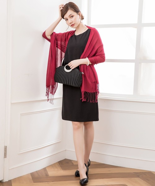 DRESS STAR(ドレス スター)の「ビジューラディアルサテンプリーツパーティークラッチバッグ(クラッチバッグ・レディース・ブラック/ダークブラウン/シルバー/シャンパン・フリー)」の13枚目の写真