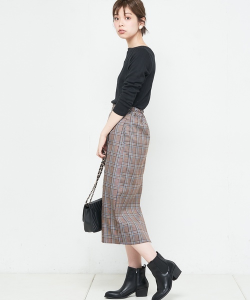 natural couture（ナチュラルクチュール）の「ランダムテレコシンプルプルオーバー（Tシャツ/カットソー・レディース・ブラック/ブラウン/オフホワイト/グリーン/ホワイト×ブラック/ダークパープル・FREE）」の13枚目の写真