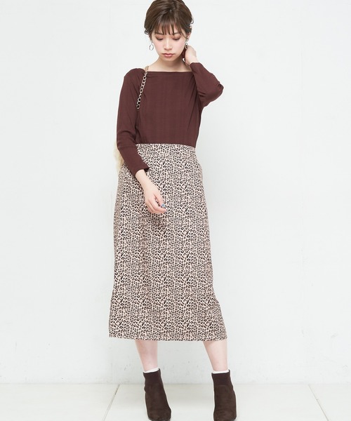 natural couture（ナチュラルクチュール）の「ランダムテレコシンプルプルオーバー（Tシャツ/カットソー・レディース・ブラック/ブラウン/オフホワイト/グリーン/ホワイト×ブラック/ダークパープル・FREE）」の16枚目の写真