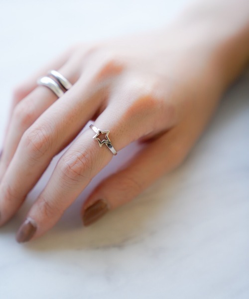 YArKA(ヤーカ)の「【YArKA】star ring(リング・レディース・シルバー・#13/#11)」の1枚目の写真