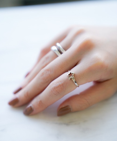 YArKA(ヤーカ)の「【YArKA】star ring(リング・レディース・シルバー・#13/#11)」の5枚目の写真