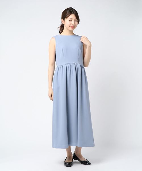 kaene（カエン）の「ウエストギャザーマキシワンピース（ドレス・レディース・ライトグレー/ブラック/オレンジ系その他/グリーン系その他/ピンク/ブルー系その他/グレー・FREE）」の18枚目の写真