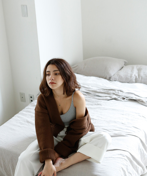 marjour(マージュール)の「STRING KNIT CARDIGAN(カーディガン/ボレロ・レディース・ブラウン/ベージュ・MEDIUM)」の7枚目の写真