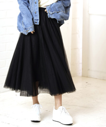DONOBAN | ふんわりチュールロングスカート(スカート)