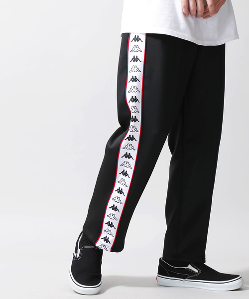 Kappa(カッパ)の「∴WEGO/Kappa別注ロゴラインパンツ(その他パンツ・メンズ・ブラック/ブラック系その他・MEDIUM/LARGE)」の1枚目の写真