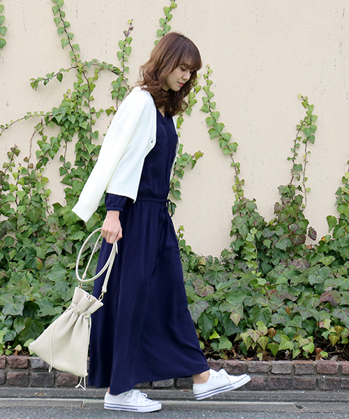 n'ee-ne（ネーネ）の「ロングワンピース（ワンピース・レディース・ブラック/ダークアッシュ/ネイビー・M/L/LL）」の19枚目の写真