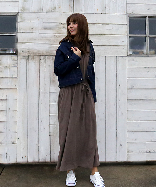 n'ee-ne（ネーネ）の「ロングワンピース（ワンピース・レディース・ブラック/ダークアッシュ/ネイビー・M/L/LL）」の6枚目の写真