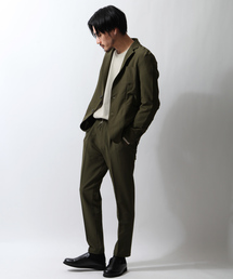 【ZIP FIVE】ポリエステル伸縮素材ストレッチ イージーパンツ＋ジャケット セットアップ