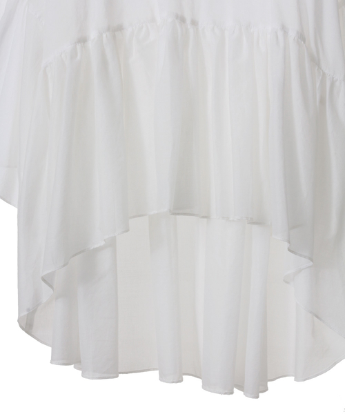 CLANE（クラネ）の「WIDE GATHER SEE THROUGH TOPS（シャツ/ブラウス・レディース・ベージュ/レッド/ホワイト・1/2）」の16枚目の写真