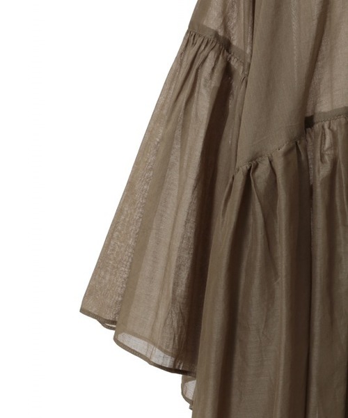 CLANE（クラネ）の「WIDE GATHER SEE THROUGH TOPS（シャツ/ブラウス・レディース・ベージュ/レッド/ホワイト・1/2）」の11枚目の写真