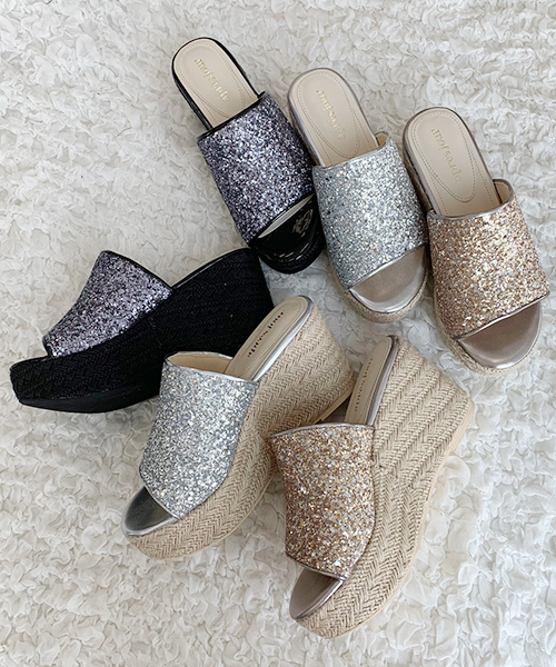 apres jour（アプレジュール）の「キラキラ厚底サンダル【ZOZOTOWN限定アイテム】（サンダル・レディース・ブラック/シルバー/ゴールド・SMALL/MEDIUM/LARGE）」の7枚目の写真