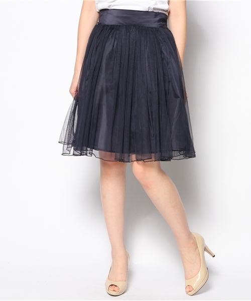 Chico(チコ)の「チュールボリュームSKT(スカート・レディース・ホワイト/ネイビー・FREE)」の2枚目の写真