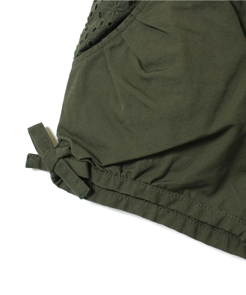 green label relaxing（グリーンレーベルリラクシング）の「【KIDS】コットンキャンバス レースツキ ショートパンツ ◆（その他パンツ・キッズ・ベージュ/ダークグリーン・95/115/125/105）」の6枚目の写真