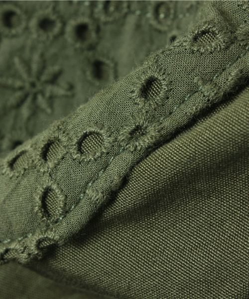 green label relaxing（グリーンレーベルリラクシング）の「【KIDS】コットンキャンバス レースツキ ショートパンツ ◆（その他パンツ・キッズ・ベージュ/ダークグリーン・95/115/125/105）」の8枚目の写真