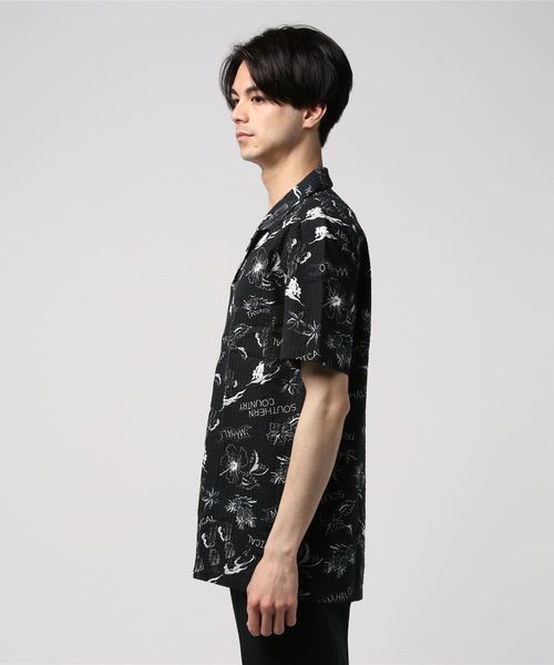 VIBGYOR（ヴィブジョー）の「VIBGYOR Select/ シアサッカーアロハプリントシャツ (BG)（シャツ/ブラウス・メンズ・その他/ブラック系その他/ベージュ系その他/ブルー系その他・MEDIUM/LARGE/X-LARGE）」の5枚目の写真