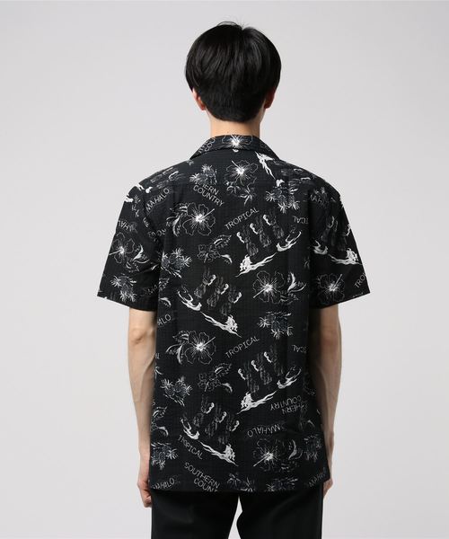 VIBGYOR（ヴィブジョー）の「VIBGYOR Select/ シアサッカーアロハプリントシャツ (BG)（シャツ/ブラウス・メンズ・その他/ブラック系その他/ベージュ系その他/ブルー系その他・MEDIUM/LARGE/X-LARGE）」の6枚目の写真