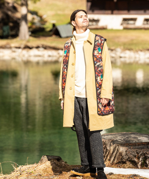 glamb(グラム)の「Dorber soutien collar coat / ドーバーステンカラーコート(ステンカラーコート・メンズ・ベージュ/ブラック・2/4/3/0/1)」の18枚目の写真