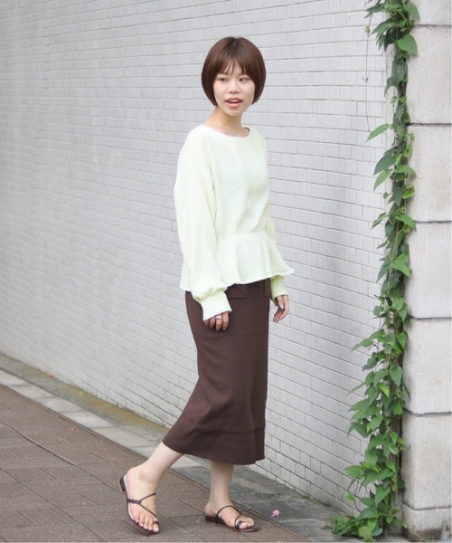 JOINT WORKS（ジョイントワークス）の「ボイルヨウリュウブラウス（シャツ/ブラウス・レディース・ブラック/ホワイト/モスグリーン・FREE）」の21枚目の写真