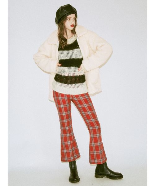 jouetie（ジュエティ）の「ボアジップジャケット（その他アウター・レディース・ブラック/ベージュ/オフホワイト/オレンジ・MEDIUM）」の6枚目の写真