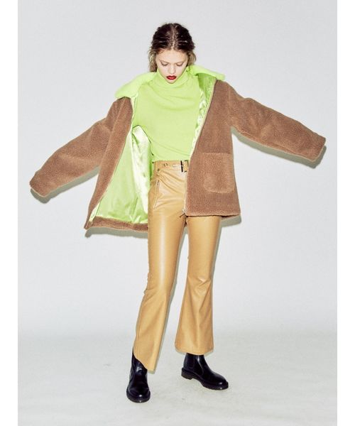 jouetie（ジュエティ）の「ボアジップジャケット（その他アウター・レディース・ブラック/ベージュ/オフホワイト/オレンジ・MEDIUM）」の8枚目の写真