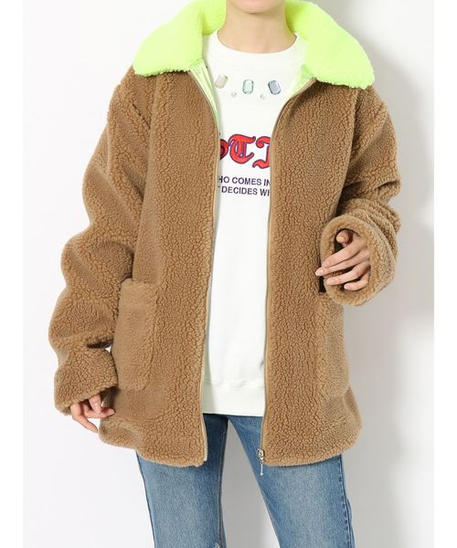 jouetie（ジュエティ）の「ボアジップジャケット（その他アウター・レディース・ブラック/ベージュ/オフホワイト/オレンジ・MEDIUM）」の10枚目の写真