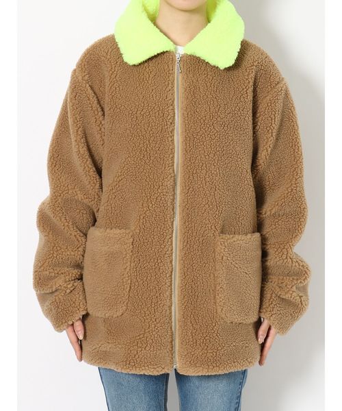 jouetie（ジュエティ）の「ボアジップジャケット（その他アウター・レディース・ブラック/ベージュ/オフホワイト/オレンジ・MEDIUM）」の11枚目の写真