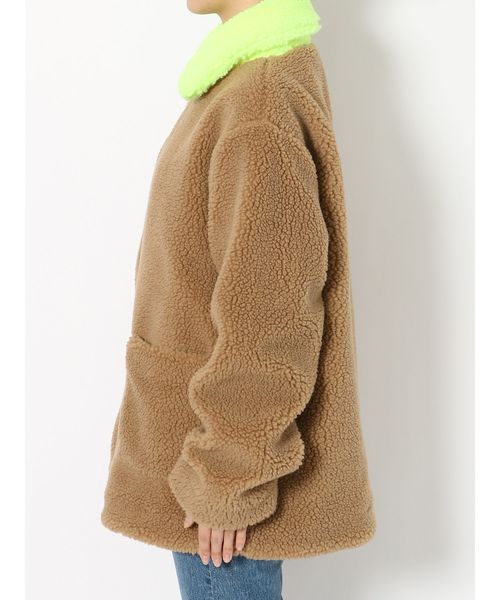 jouetie（ジュエティ）の「ボアジップジャケット（その他アウター・レディース・ブラック/ベージュ/オフホワイト/オレンジ・MEDIUM）」の12枚目の写真